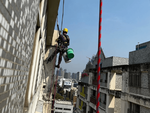 蜘蛛人防水施工實景